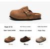 RUIZUSTOCK Kids' Cork Slippers: Soft Autumn/Winter Beach Shoes, Closed-Toe Matte Leather for Boys & Girls