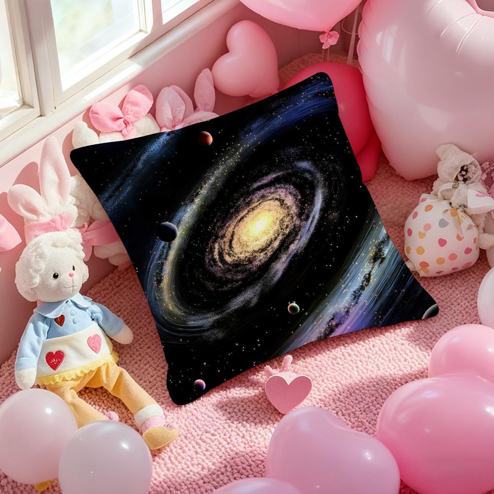 Space Starry Sky Cushion Cover Pattern Printed Pillowcase for Living Room Sofa Cushion Cover & Bedroom Decor