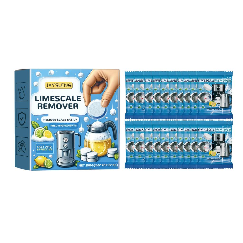 Multipurpose Descaler Effervescent Tablets Food Grade Scale Remover Cleaner for Kettle Coffee Maker Water Dispenser