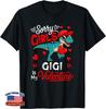 Girls Funny Joke Gigi Is My Valentine T-Rex Sunglasses T-Shirt