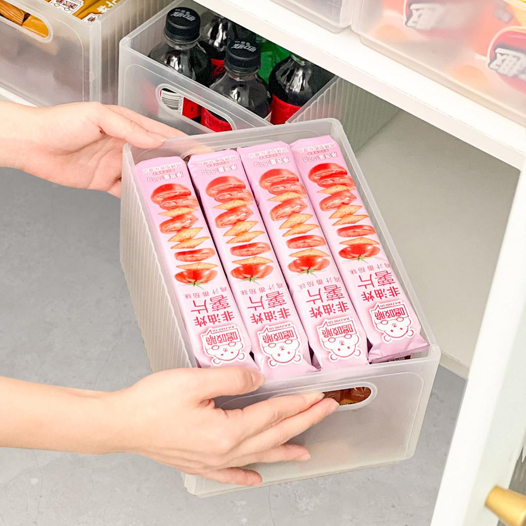 Hopfällbar Plastlåda för Förvaring av Frukt och Grönsaker Multifunktionell Livsmedelsförvaringsbehållare med Handtag Kökskylskåpsorganisatör