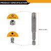 1/3/5pcs TT7-TT50 Security Torx Head Screwdriver Bit 2.56" Long Magnetic Tamper Proof 6 Point Star Screw Driver Drill Bits