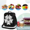 Black Cat Head Round Portrait Madnala Moon Pentagram Insulated Lunch Box Reusable Portable Waterproof Thermal Cooler Bento Bag