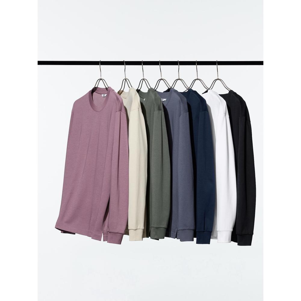 Uniqlo Airism Cotton Crewneck Tee  Long Sleeve 