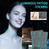 Shiny Blue Stickers, Waterproof Facial And Body Stickers For Human Art, Fake Butterfly Music Festival Party