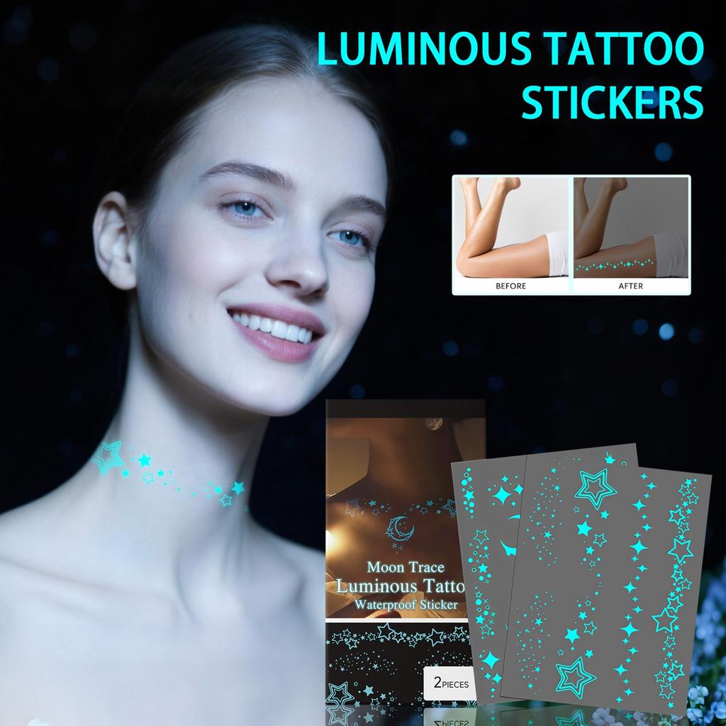Shiny Blue Stickers, Facial And Body Stickers For Human Art, Fake Butterfly Music Festival Party