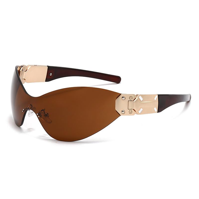 Y2K Rimless Metal Sunglasses Luxury Brand Designer Vintage UV400 Protection Punk Style for Women Men