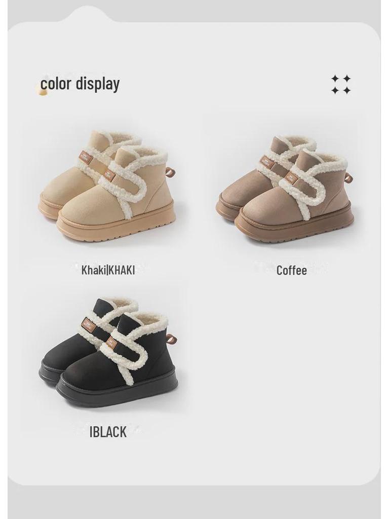 Women's 2024 Winter Mid-Tube Snow Boots: Warm, Thick Velvet, Non-Slip, Cold-Proof, Outdoor Cotton Footwear