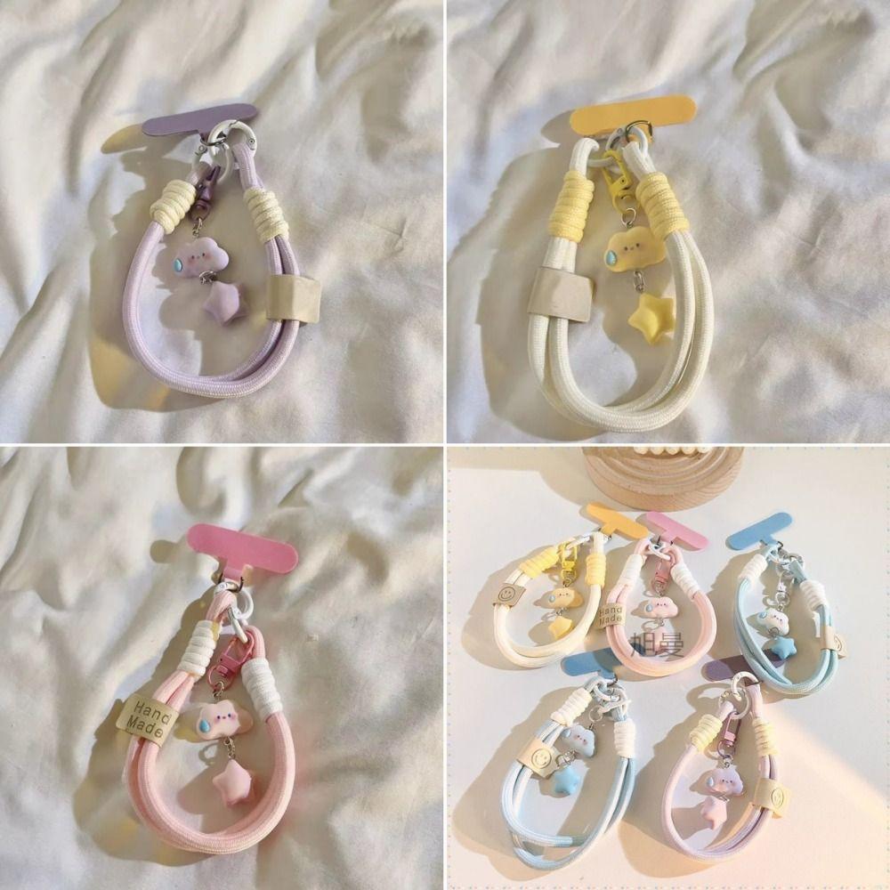 

Аксесуари для телефонів Ремінець для мобільного телефону Барвистий брелок Підвіска Універсальний чохол для телефону білий