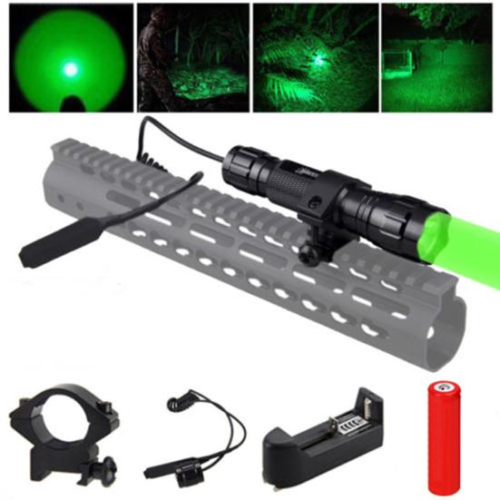 501B Outdoor Tactical Red/Green/White Light Bright LED Hunting Flashlight Torch
