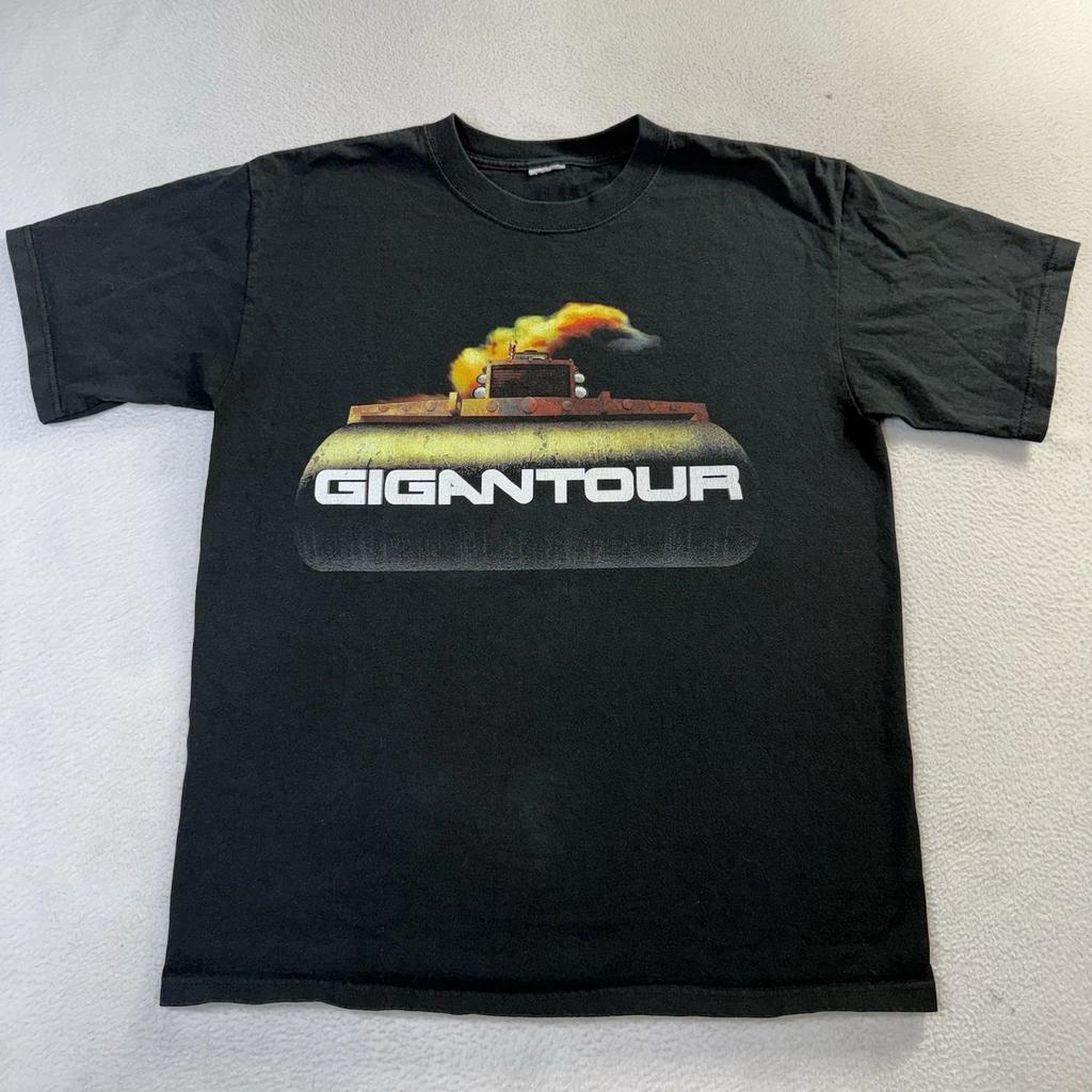 Gigantour Megadeth Dream Theater 2006 T-Shirt Schwarz Medium Anvil Schnitt Etikett