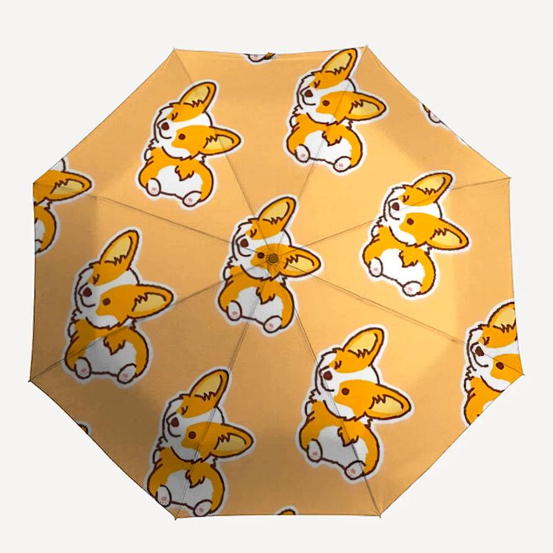 

1pc Corgi Automatic Open/close Folding Umbrella, Compact Portable Travel Umbrella, Durable Construction yy250809098