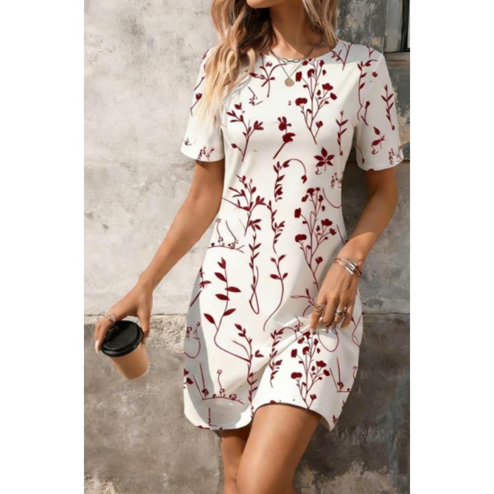 2026 New Style Women's Short-Sleeved Dress for Plus-Sized Women - Casual Leisure Style Dress