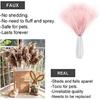 3 Pcs Faux Pampas Grass Small Fluffy Artificial Flowers Fake Flower for Home,Bedroom, Table Decoration and Craft Items Corner (Without Vase Pot)