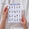 Grafico Professionale per Allenamento con Pesi 2 Pezzi Poster Allenamento con Manubri, Poster con Istruzioni per Esercizi Full Body e Sollevamento Pesi, Arte da Parete, Guida Fitness per la Forza