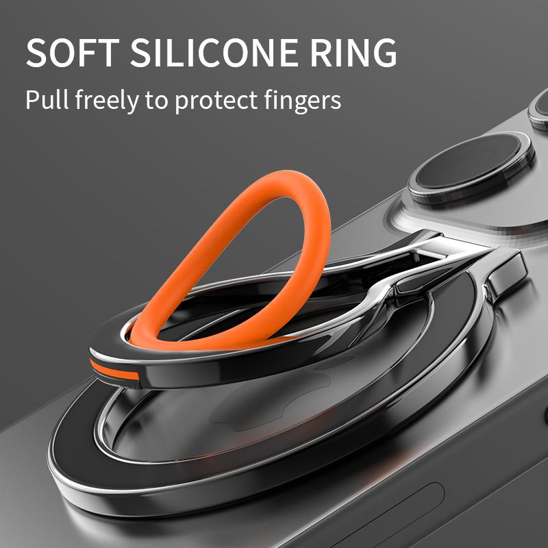 Cell Phone Metal 360 ° Rotation Finger Ring Strong Magnetic Stand for Magsafe Folding Magnet Holder for iPhone 16 15 14 Samsung