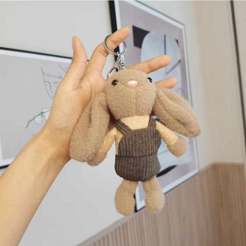 Adorable Cartoon Rabbit Keychain Plush Toy With Big Ears Perfect For Gifts And Collectibles