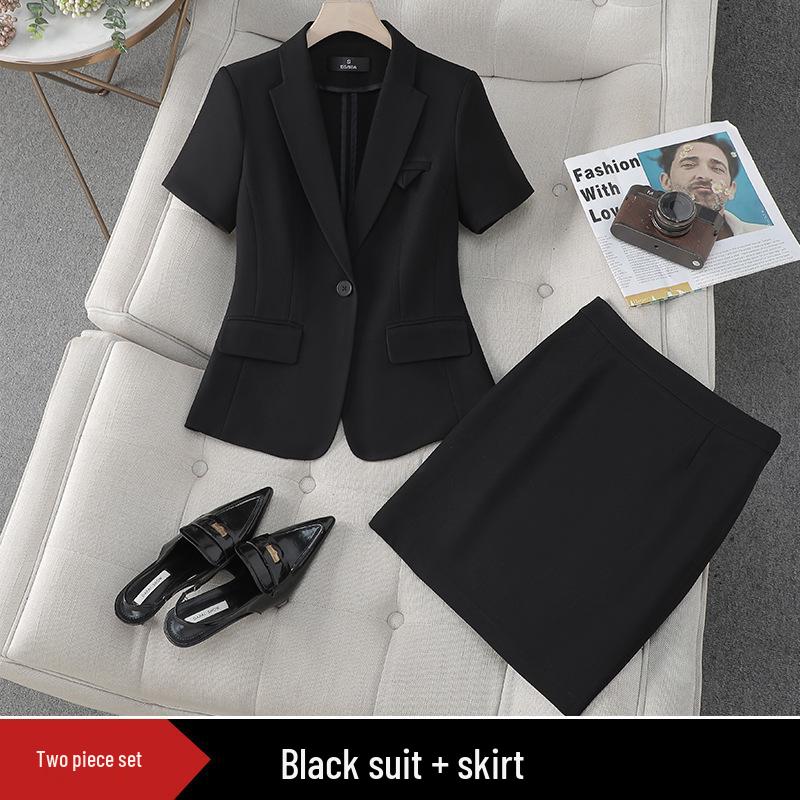 Elegant Women's Slim Fit Business Suit Set for Interviews and Work