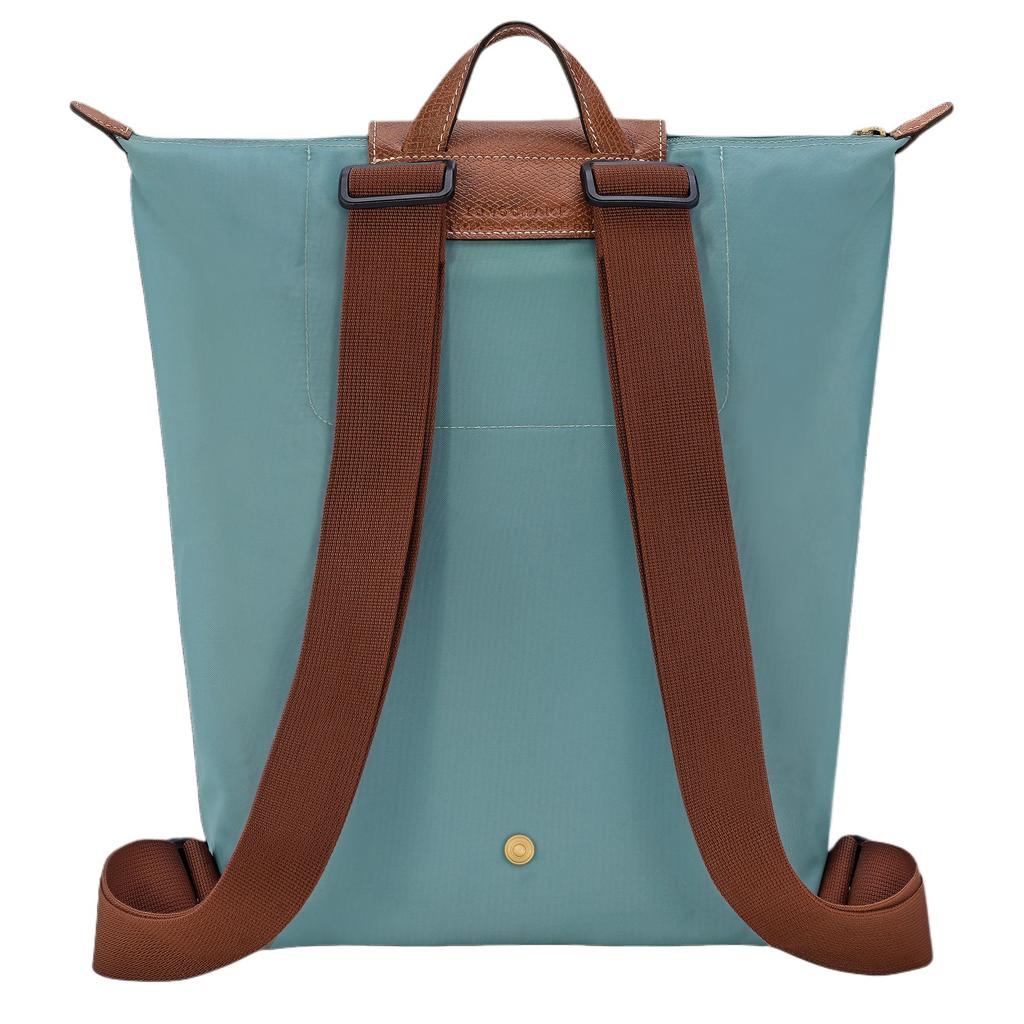 Longchamp Le Pliage Original Textured Logo Adjustable Wide Shoulder Strap Backpack Women Backpack Eucalyptus-Green 10284089P93