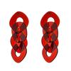 Statement Acrylic Long Link Chain Drop Earrings for Women Brincos Vintage Big Resin Geometric Dangle Earring Fashion Jewelry
