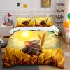 Cute Mouse Nature Adventure Decor Bedding Set with 1 Duvet Cover 2 Pillowcases Single Double King Queen, Gift