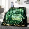 Name Custom Michigan State Spartans Print Flannel Blanket High Quality Warm Comfortable Cover for All Seasons Perfect for Gifts Home Decor