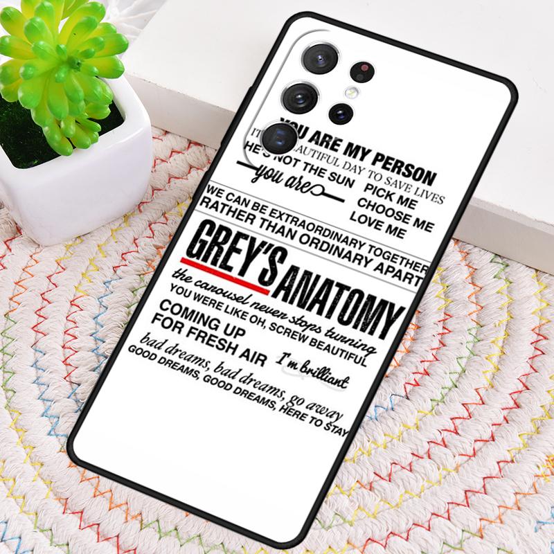 Greys Anatomy You're My Person Silicone Phone Case For Samsung Galaxy note 10 pro S26 S25 S24 S23 S22 S21 Plus Ultra Capa Cover