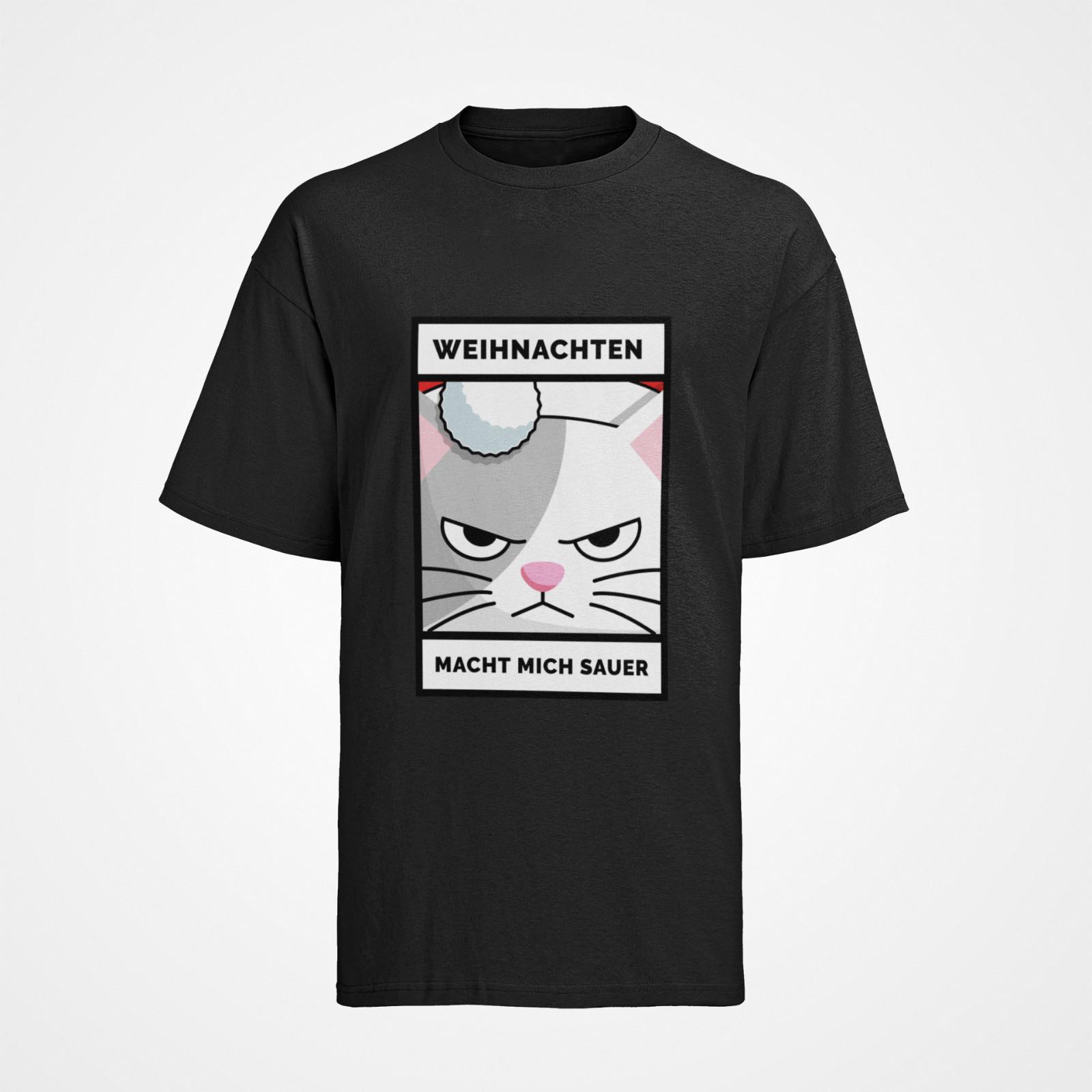 FUNNY Christmas - I DON T LIKE CAT XMAS  Organic Cotton Men s T-Shirt Mens Womens Tees Top XL