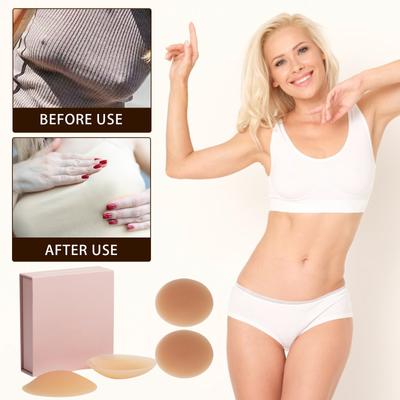 Opakovaně použitelné krytky bradavek Silikonové neviditelné nálepky na prsa Velká lepicí vložka Boob Tape Lepicí podprsenka Pro ženy 2 ks