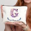 Personalized Name Butterfly Cosmetic Case Art Gift for Bridesmaid Teachers Friends Women Makeup Bag Bachelorette Party Gift