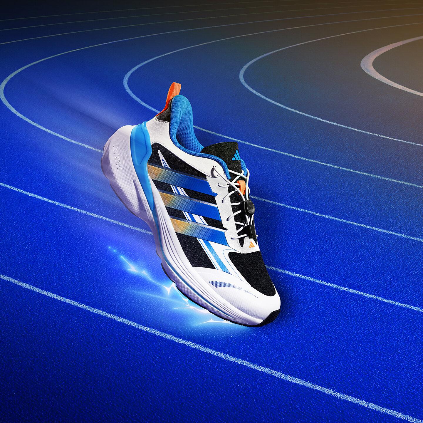 Adidas LIGHTDART Running Shoes White Blue Kids  28