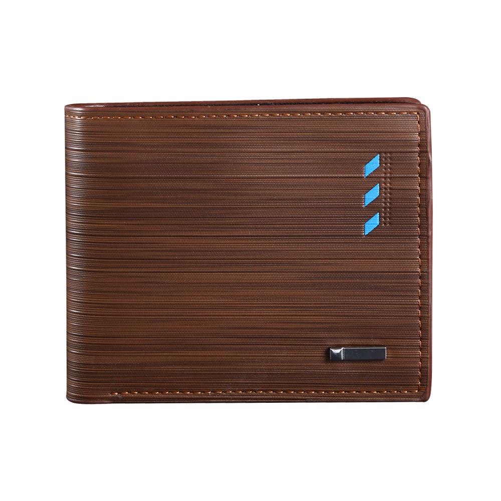 Men’s Slim Bifold Wallet Leather Short Wallet Vintage Business Card Holder Cash Pocket Compact Purse