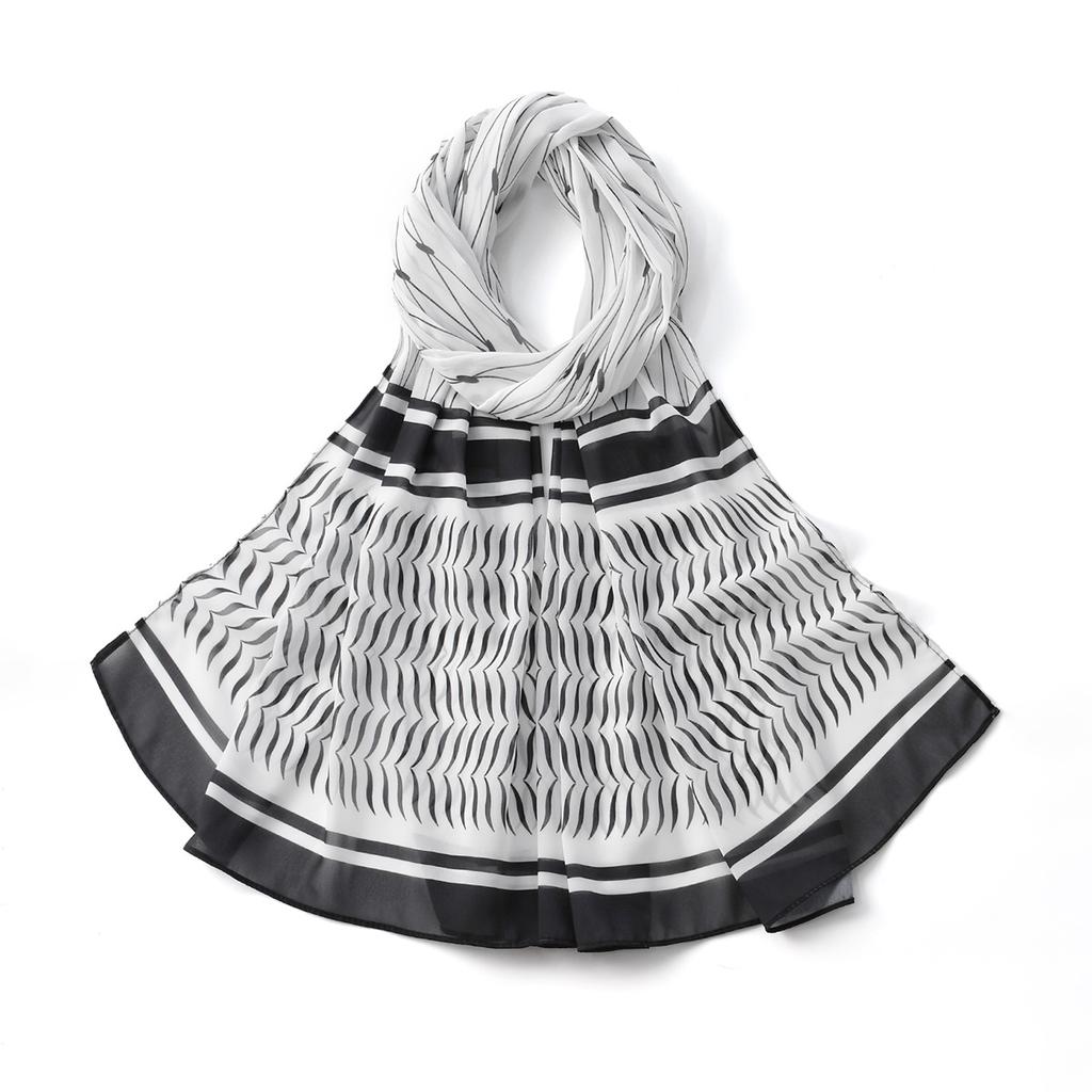 Arab Chiffon Scarf Women Muslim Hijab Islamic Scarves Shawl Printed Arab Long Prayer Scarf Breathable Uae Plaid Long Scarf