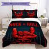 Rock spirit symbol Pattern Bedding,Quilt Set Quilt Cover Pillowcase Home Birthday Gift (1*duvet cover+2*pillowcase,without core)ZSJT0917422