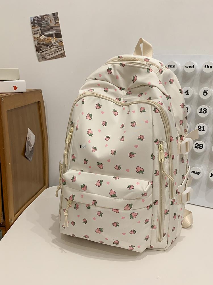 Kwiatowy Słodki Plecak dla Kobiet: Duża pojemność, idealny do szkoły - Odpowiedni dla uczniów gimnazjów i szkół podstawowych