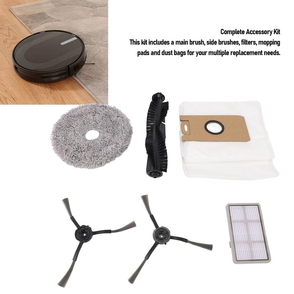 Robot Vacuum Cleaner Accessory Set Main Brush Filter Side Brush Mopping Pad Dust Bag for Ultenic H1 MIE DEWE for Point ORBIT S1 S1 PLUS