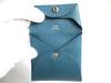 Authentic HERMES Vert Bosphore Chevre Myzore Leather Coin Purse Bastia #b274  Open box