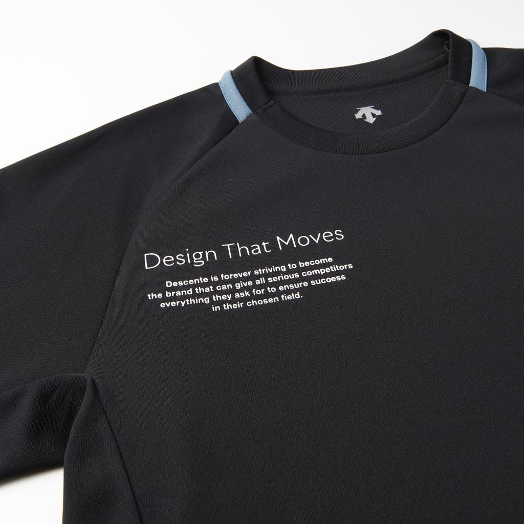 DESCENTE Long Sleeve Volleyball Easy Arm Flying Yuki Black T-Shirt, Movement, Receive, Ishikawa,