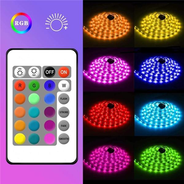 Striscia LED 15M 10M 5M RGB USB flessibile lampada nastro diodo 28350 5050RGB cavo Bluetooth controllo DC 5 V scrivania schermo TV illuminazione di sfondo