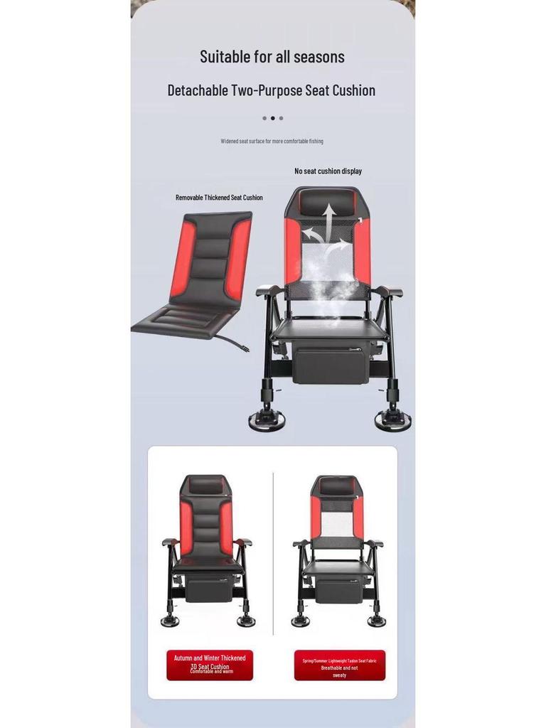 Ultraleichter faltbarer Anglerstuhl mit Rückenlehne - Multifunktional & Geländetauglich
