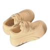 2025 spring and autumn new big head casual little white shoes women's niche heightening board shoes Velcro platform bread shoes