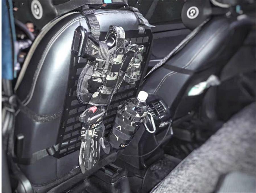 Univerzální stojan na opěradlo sedadel pro zbraně Úložný prostor taktický pevný panel MOLLE