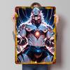Cyberpunk Tiger Anthro Warrior Poster Customized Wall Art Vintage Metal Signs Retro Tin Plaque for Man Cave Setup Decorations