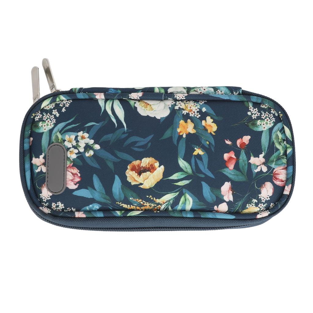 Insulin Cooler Bag Portable Lightweight Improved Insulation Convenient for Insulin Pen Glucose Monitor Blue Bottom