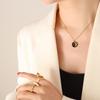 European-American Star Moon Pendant Necklace with Real Gold Electroplating – Simple Style Clavicle Chain Accessory