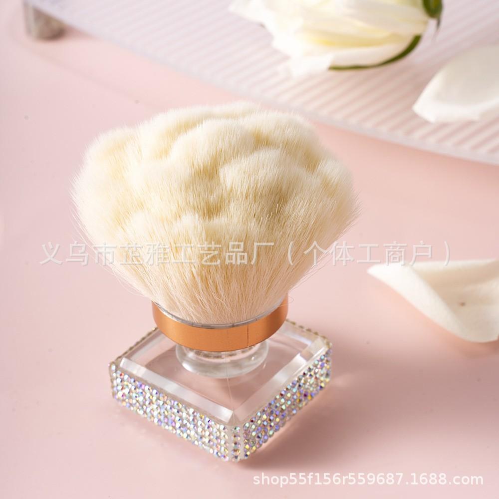 

Diamond-set advanced sense multi-functional hot sale single nail art dust loose powder brush foundation brush makeup brush beauty white ab
