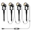 Aotealit 24V LED Garden Lights, Warm White 3000K, 3WCOB Lights, 4 Pack, IP65 Waterproof, Warm Light, Garden Spotlights, Always On, High Brightness 110