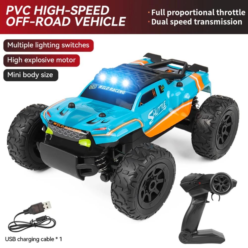 Mini Full Scale 1:32 High Speed RC Drift Racing Car, Alloy Off-Road Vehicle 2.4G Control & LED Lights, Ideal Gift for Kids