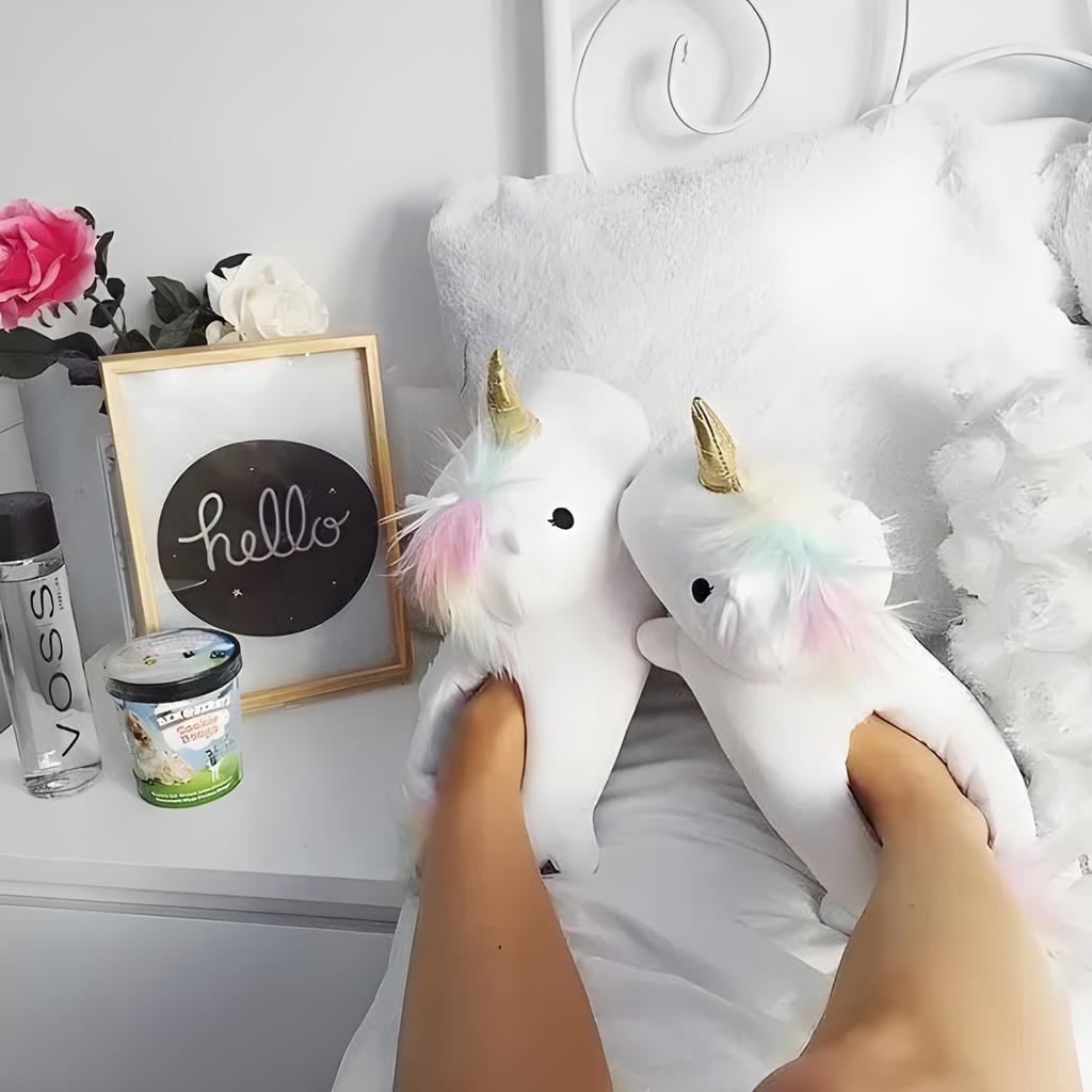 Women's Slippers, Men's Slippers, Warm Plush Unicorn Slippers, ONESIES Slippers