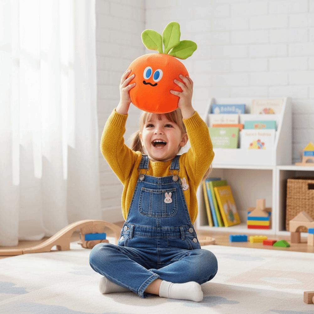 Soft Stuffed Carrot Plush Toy Super Soft Stuffed Doll Funny Simulation Carrot Birthday Gift
